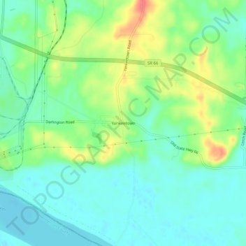 Mapa topográfico Yankeetown, altitude, relevo