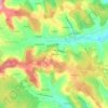 Mapa topográfico Cabiçalva, altitude, relevo