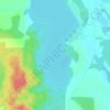 Mapa topográfico Morin Lake, altitude, relevo