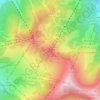 Mapa topográfico Mont d'Arbois, altitude, relevo