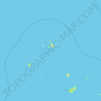 Mapa topográfico Mandit Island, altitude, relevo