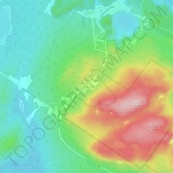 Mapa topográfico Vimy-Ridge, altitude, relevo
