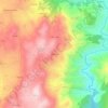 Mapa topográfico Torneiros, altitude, relevo