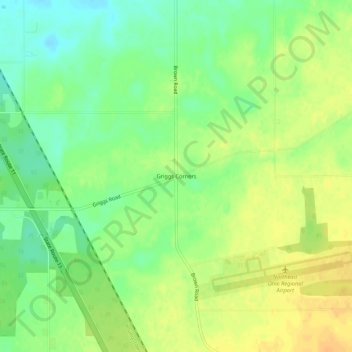 Mapa topográfico Griggs Corners, altitude, relevo