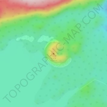Mapa topográfico Fire Mountain, altitude, relevo