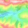 Mapa topográfico Carmona, altitude, relevo