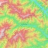 Mapa topográfico Koloriang, altitude, relevo