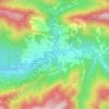 Mapa topográfico la Pobla de Lillet, altitude, relevo