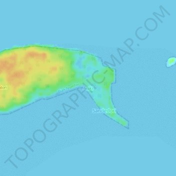 Mapa topográfico Auki, altitude, relevo