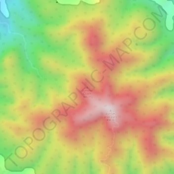 Mapa topográfico Gunung Lasem, altitude, relevo