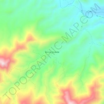 Mapa topográfico Rincon Grande, altitude, relevo