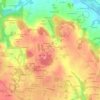 Mapa topográfico Lyonnais, altitude, relevo