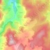 Mapa topográfico Pompeyrin, altitude, relevo