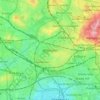 Mapa topográfico Willesden, altitude, relevo