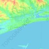 Mapa topográfico Gulfport, altitude, relevo