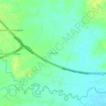 Mapa topográfico Palasah, altitude, relevo
