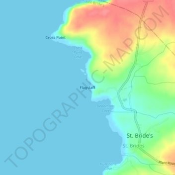 Mapa topográfico Flagstaff, altitude, relevo