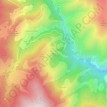 Mapa topográfico Talau, altitude, relevo
