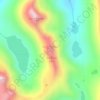 Mapa topográfico Midtre Urdadalstinden, altitude, relevo