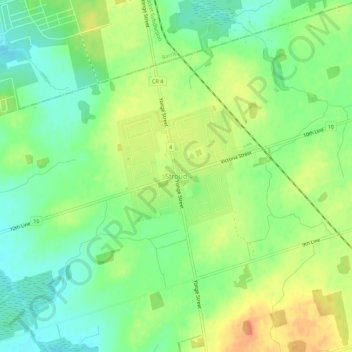 Mapa topográfico Stroud, altitude, relevo