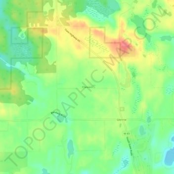 Mapa topográfico Cheviers, altitude, relevo