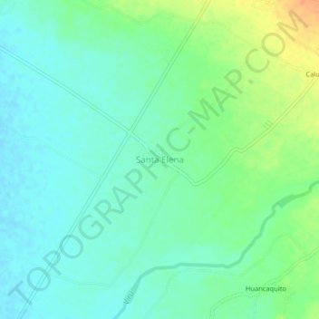 Mapa topográfico Santa Elena, altitude, relevo