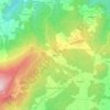Mapa topográfico Antelas, altitude, relevo