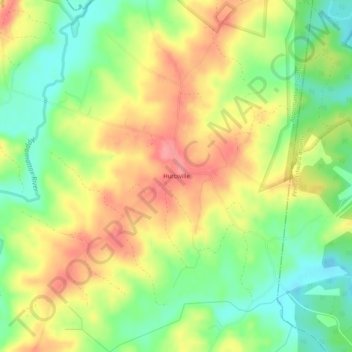 Mapa topográfico Hurtsville, altitude, relevo