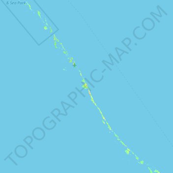 Mapa topográfico Great Guana Cay, altitude, relevo