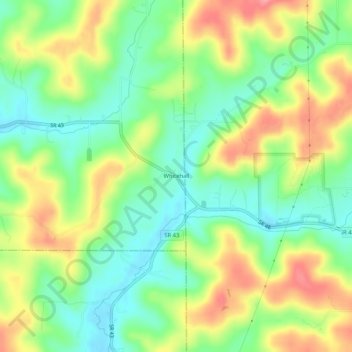 Mapa topográfico Whitehall, altitude, relevo