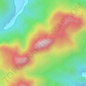 Mapa topográfico Cerro La Mina, altitude, relevo