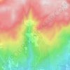 Mapa topográfico Landeira, altitude, relevo