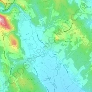 Mapa topográfico Kaibing, altitude, relevo