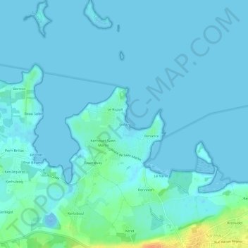 Mapa topográfico Gulay, altitude, relevo