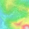 Mapa topográfico Bionnassay, altitude, relevo