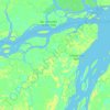 Mapa topográfico Limoeiro do Ajuru, altitude, relevo