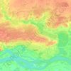 Mapa topográfico Surgut, altitude, relevo