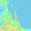 Mapa topográfico Teluk Wondama, altitude, relevo