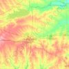 Mapa topográfico Hopkins County, altitude, relevo