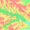 Mapa topográfico Lake Red Rock, altitude, relevo