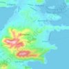 Mapa topográfico Ampelakia Municipal Unit, altitude, relevo