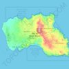 Mapa topográfico Ilha de Santa Maria, altitude, relevo