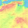 Mapa topográfico Argélia, altitude, relevo