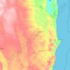 Mapa topográfico Massinga, altitude, relevo