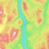 Mapa topográfico Dease Lake, altitude, relevo