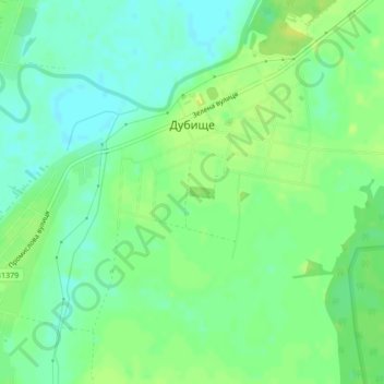 Mapa topográfico Дубище, altitude, relevo