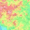 Mapa topográfico Matagalpa, altitude, relevo