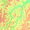 Mapa topográfico Cláudia, altitude, relevo