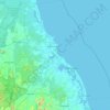 Mapa topográfico Batticaloa District, altitude, relevo