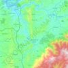 Mapa topográfico Miranda do Corvo, altitude, relevo